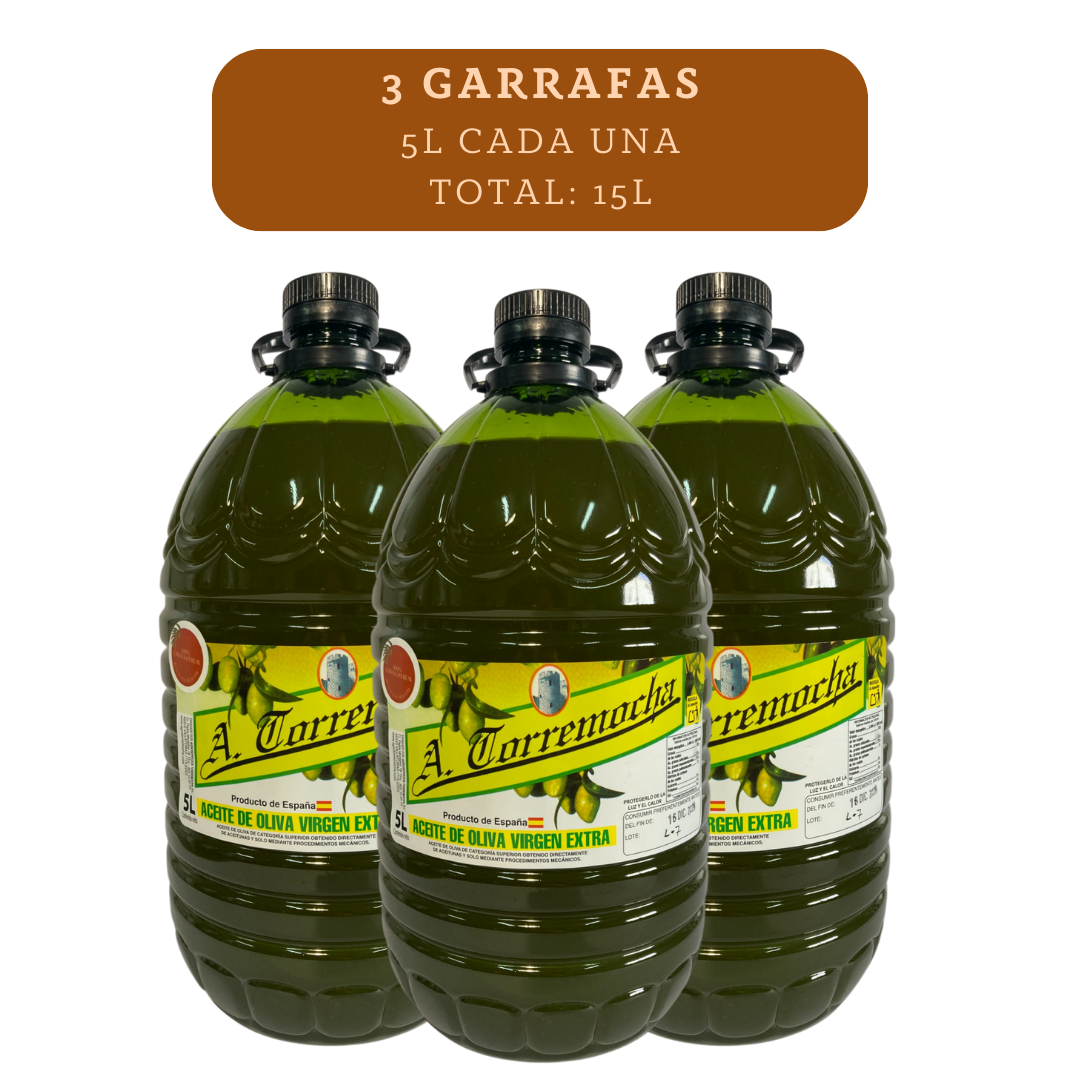 Pack 3 garrafas 5, Aceite Olive Virgen Extra- CHANGLOT REAL